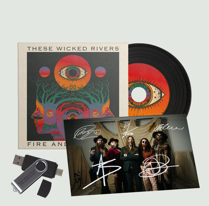 These Wicked Rivers 'Fire And Folklore' Digipak CD, USB + Exclusive Signed Photo Card