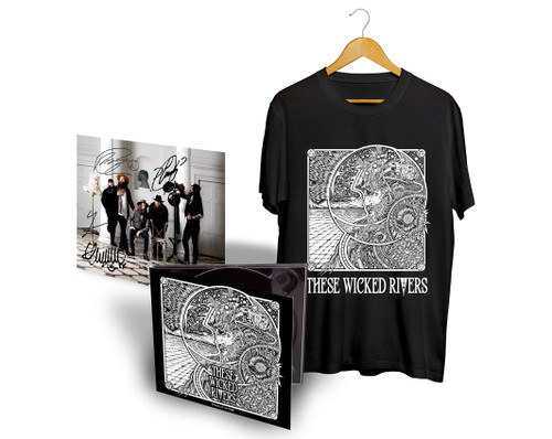 These Wicked Rivers 'Force Of Nature' CD & Unisex T-Shirt Bundle + HAND SIGNED INSERT